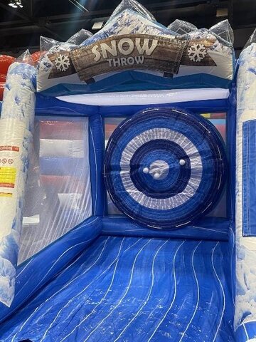 A snowball-throw inflatable game